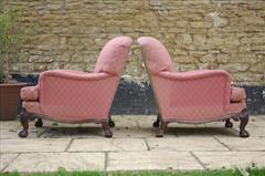 Howard and Sons pair of antique armchairs - Bridgewater model1.jpg